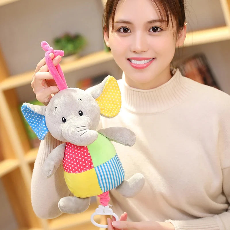 26cm Kawaii Teddy Bear Rabbit Musical Plush Doll Soft Stuffed Sleeping Comfort Appease Lullaby Elephant Toys Children Baby Gift